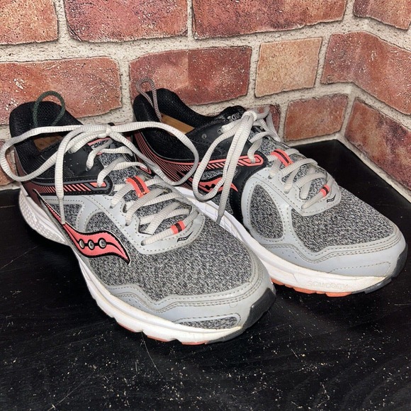 Saucony Womens Grid Cohesion 10 S15333-14 Gray/Pink Running Sneakers Size 10 - Picture 3 of 12